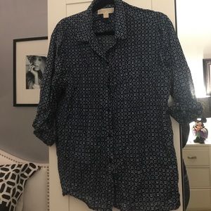 Michael Kors Blue Button Down