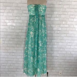 J. Crew white blue wedding Silk Maxi dress size 8