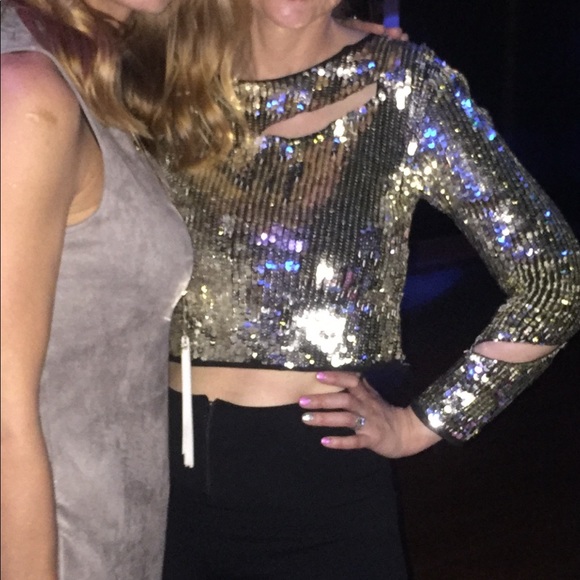 Sequin crop top - Picture 3 of 4