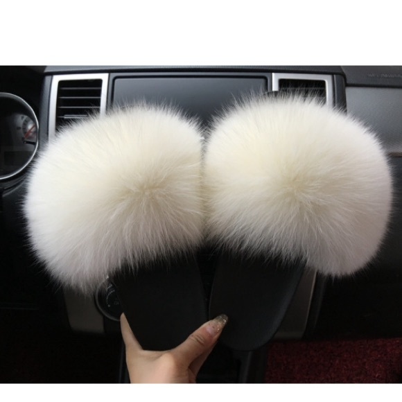 🎉Host Pick🎉 NEW! Real Fox Fur Slides / Slippers - Picture 6 of 8