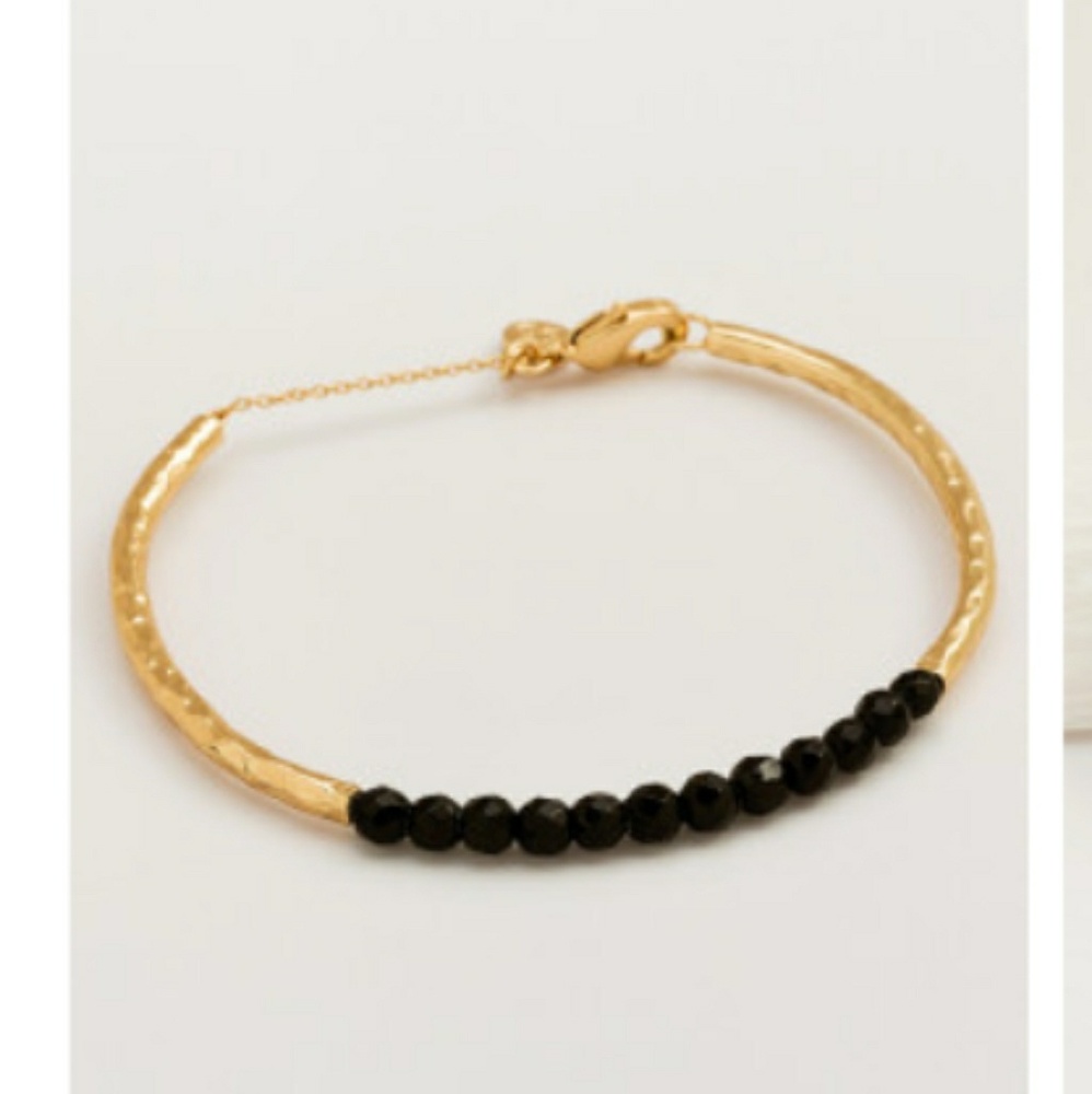Gorjana power gemstone black onyx cuff