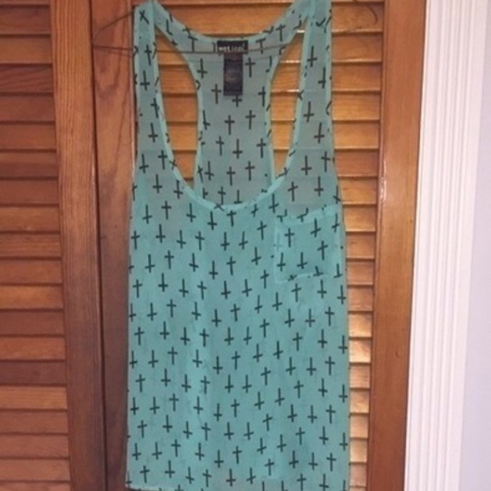 Mint with black crosses