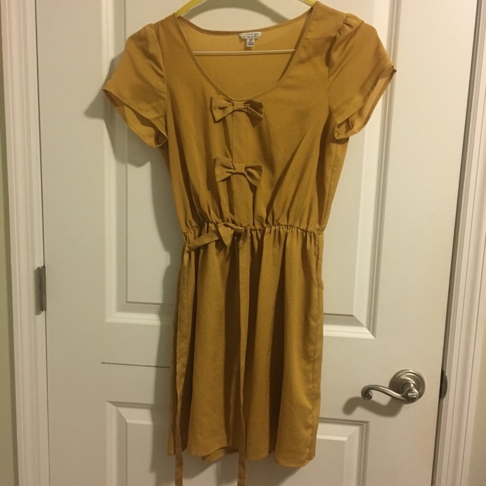 Mustard knee length dress