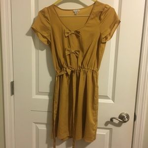 Mustard knee length dress