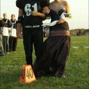 Brown and antique pink prom dress size 12