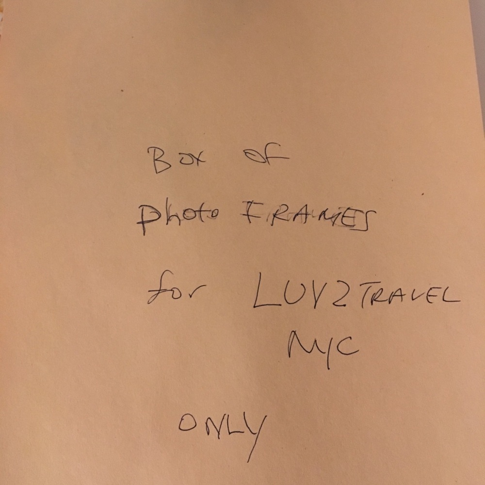 Box of photo frames for luv2travelnyc only