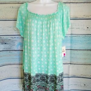 Womens Plus Size Off Shoulder Blouse 1X