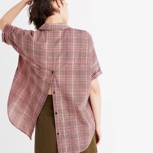 Madewell Button-Back Shirt Plaid Sz XL G1362 NWT