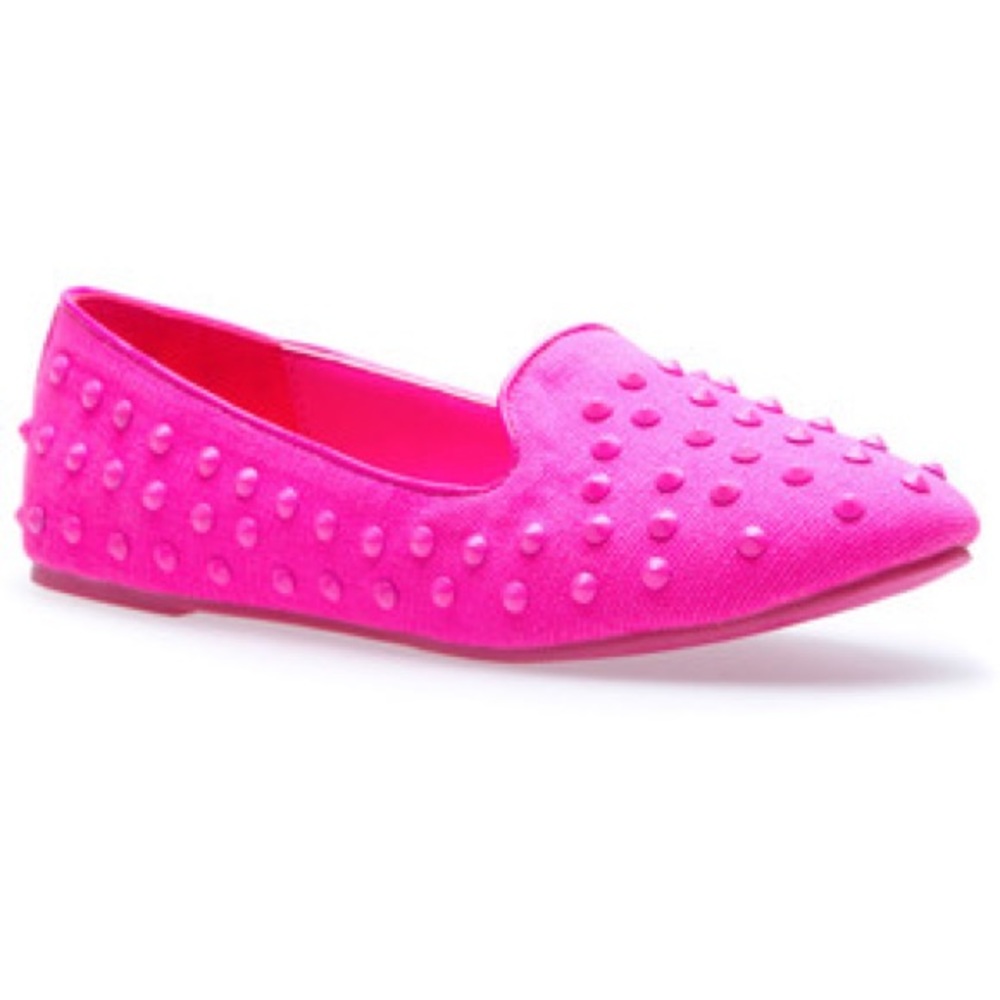 GIFTED! Hot pink studded loafer!