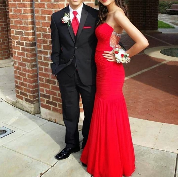 Red La Femme dress - Picture 1 of 3