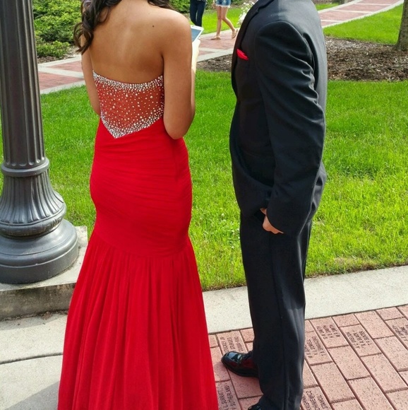 Red La Femme dress - Picture 3 of 3