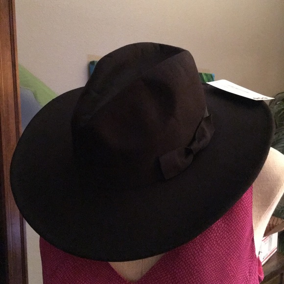 🆕 Boho Ribbon trimmed Fedora in Black - Picture 7 of 8