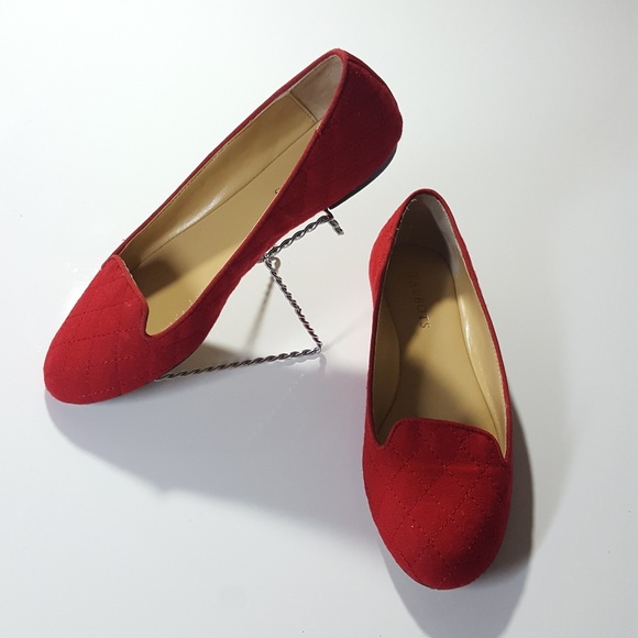 Talbots Shoes - 🚺 TALBOTS womens red quilted flats