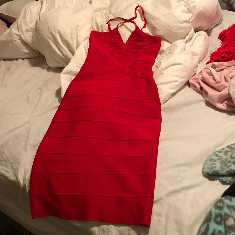 Red Femme & Garcon bandage dress
