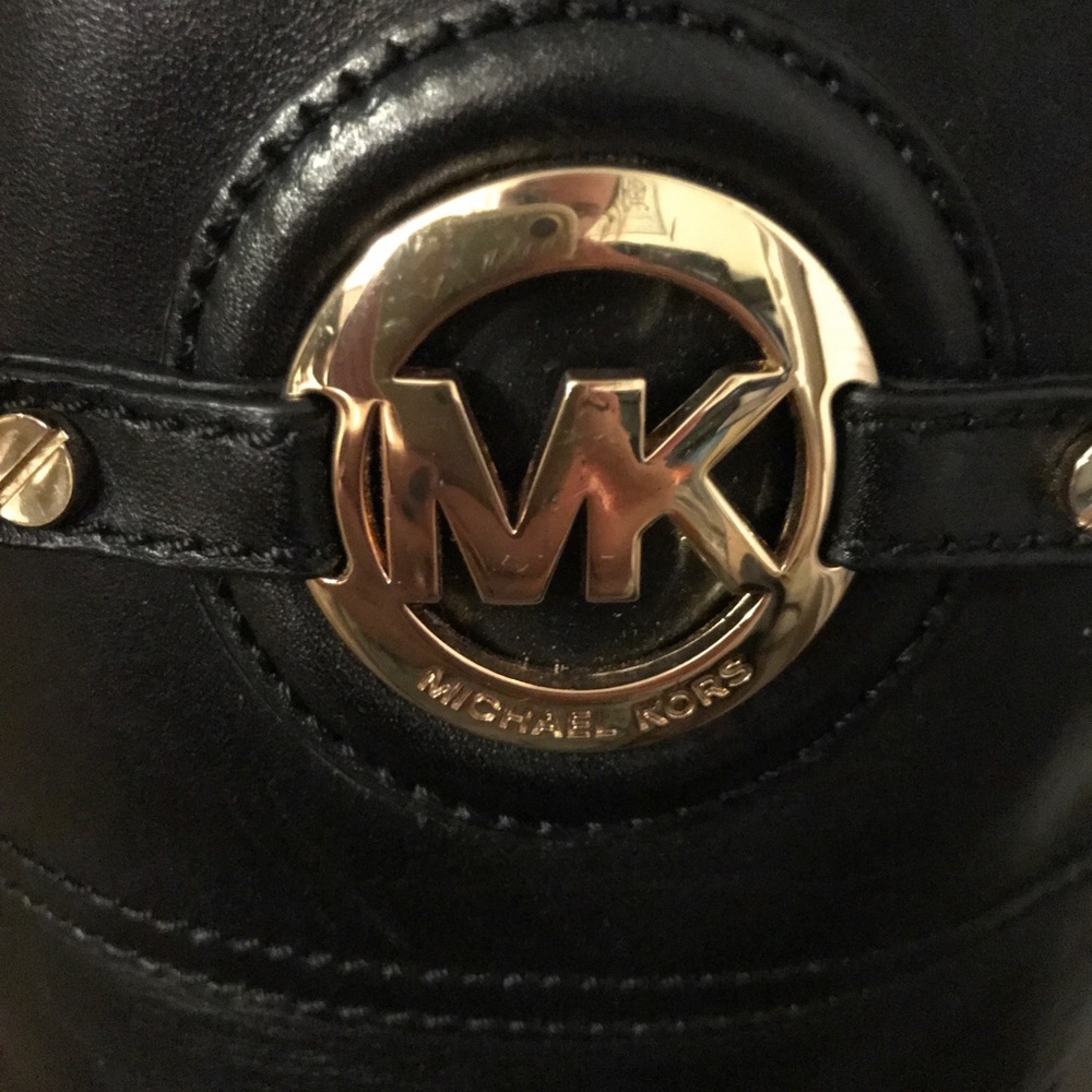 Michael Kors Black Leather Riding Boots