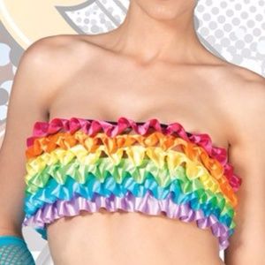Rainbow Ruffle Rave Top! New!