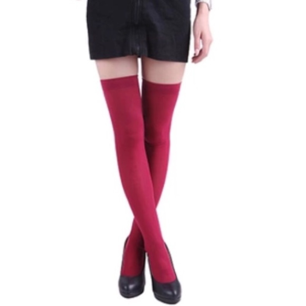 Sexy Pure Color Opaque Over The Knee Socks