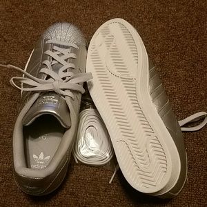 Adidas Original Superstar Triple Silver Metallic