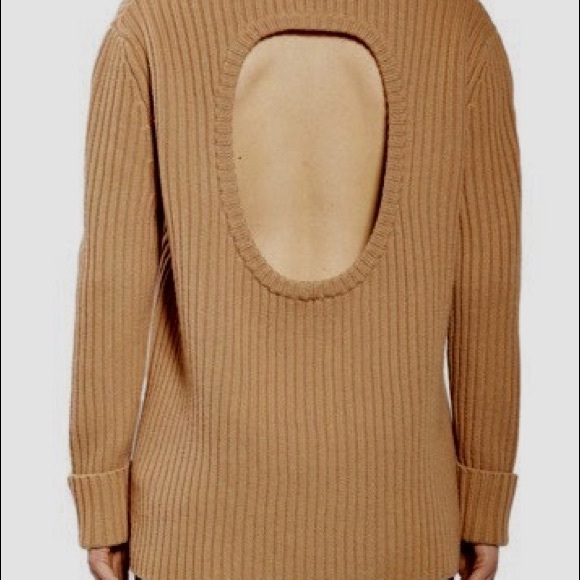 TOPSHOP Cutout Wool Blend Sweater - Picture 3 of 7