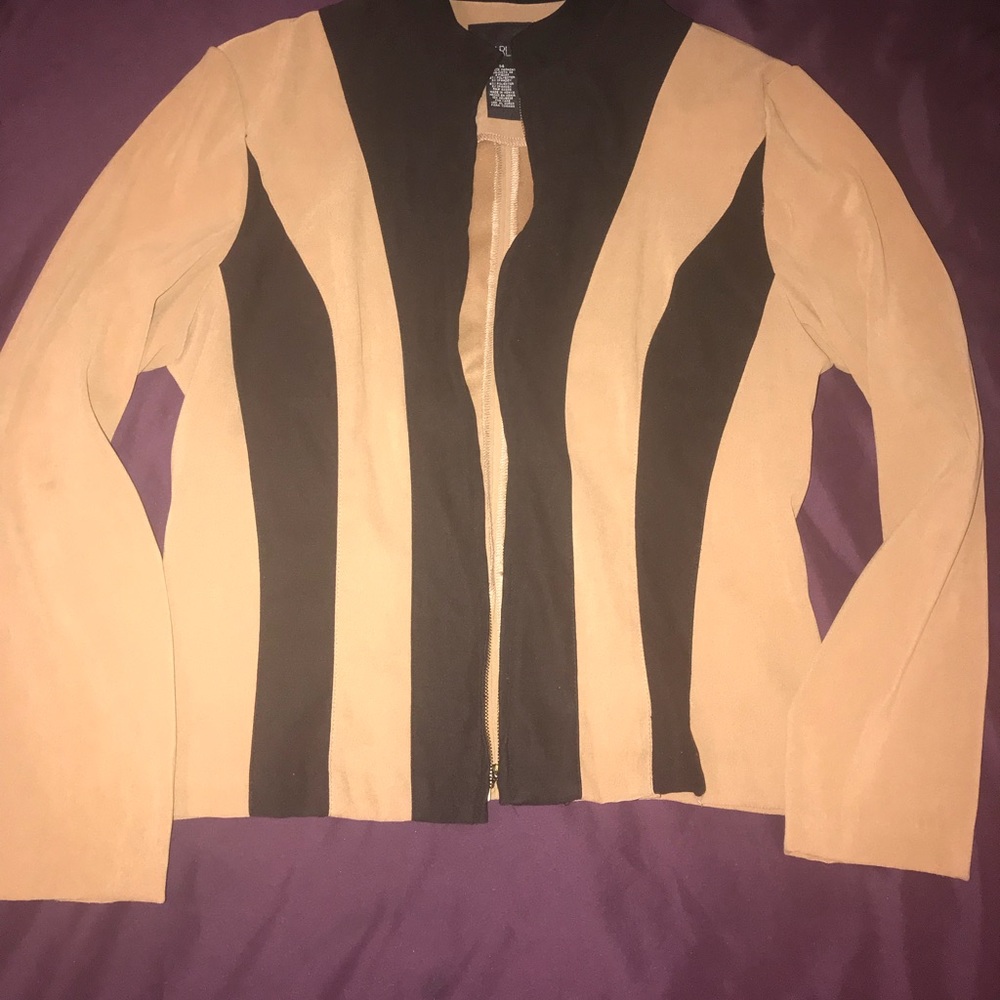 Brown and black blazer