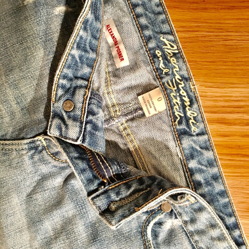 Vintage Abercrombie & Fitch Denim Distress Skirt