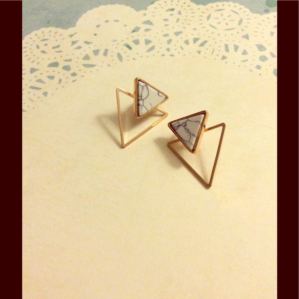 🆕 LAST ONE Abstract Marble fashion earrings