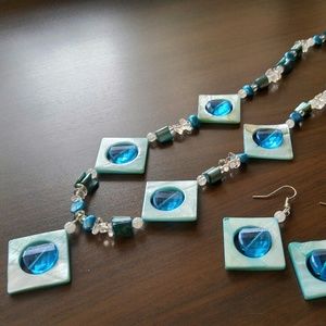 Shell and Glass Jewelry Set
