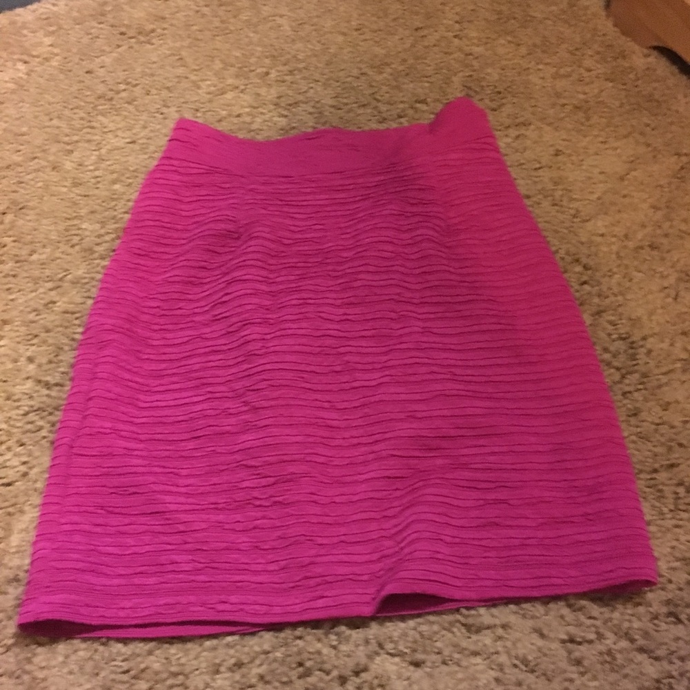 Neon pink skirt
