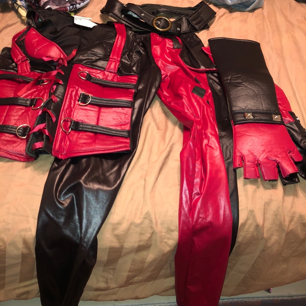 Original Harley Quinn costume. No shoes.