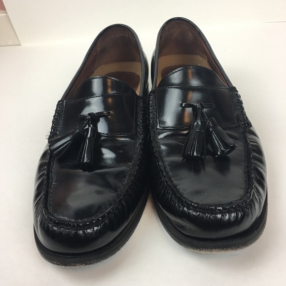 Johnston and Murphy Black Slip on Loafers Sz 10