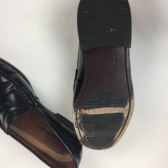 Johnston and Murphy Black Slip on Loafers Sz 10 main image 5