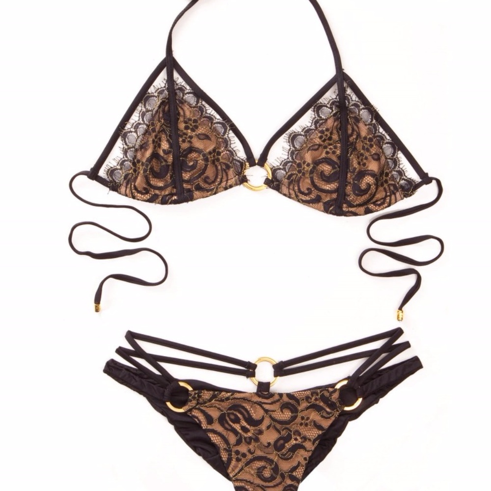 NWT Beach Bunny Gunpowder & Lace Swimsuit - Picture 6 of 7