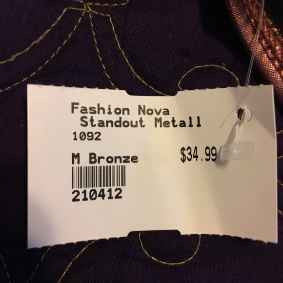 Metallic Bronze high cut one piece swim suit. SOLD - Picture 7 of 8