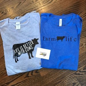 Cow / farm life tees