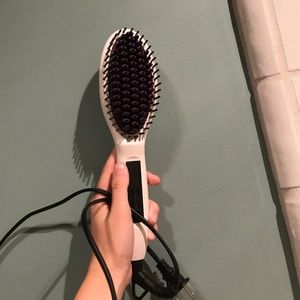 Hair brush straighter