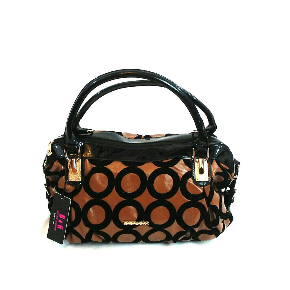 B&G Circle Print Handbag