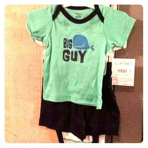 Gerber Baby "Big Guy" Whales 3 piece set 3-6 mo