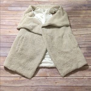 TCEC FAUX Sheerling Open Front Vest