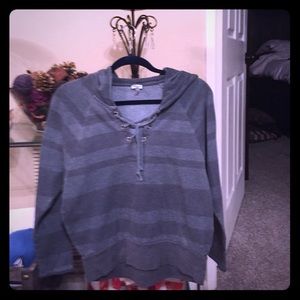 Splendid lace up hoodie