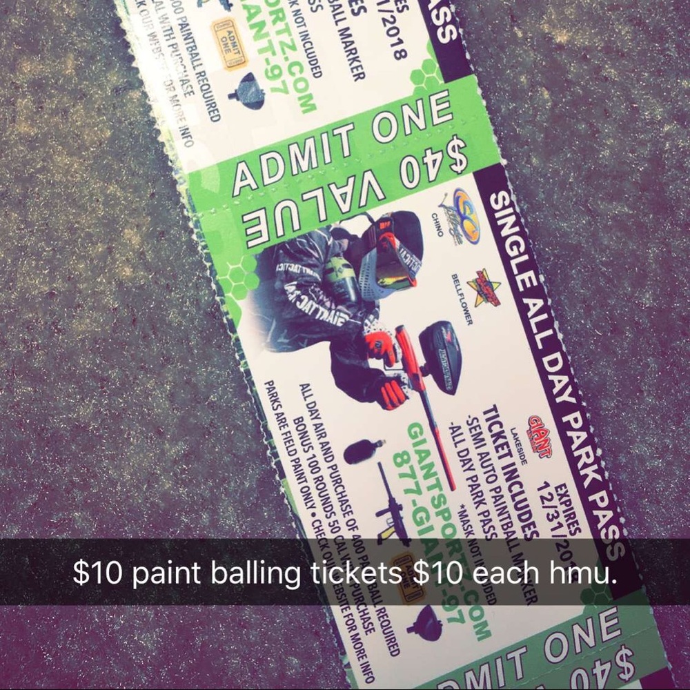 All day park pass for giantsportz paintballing