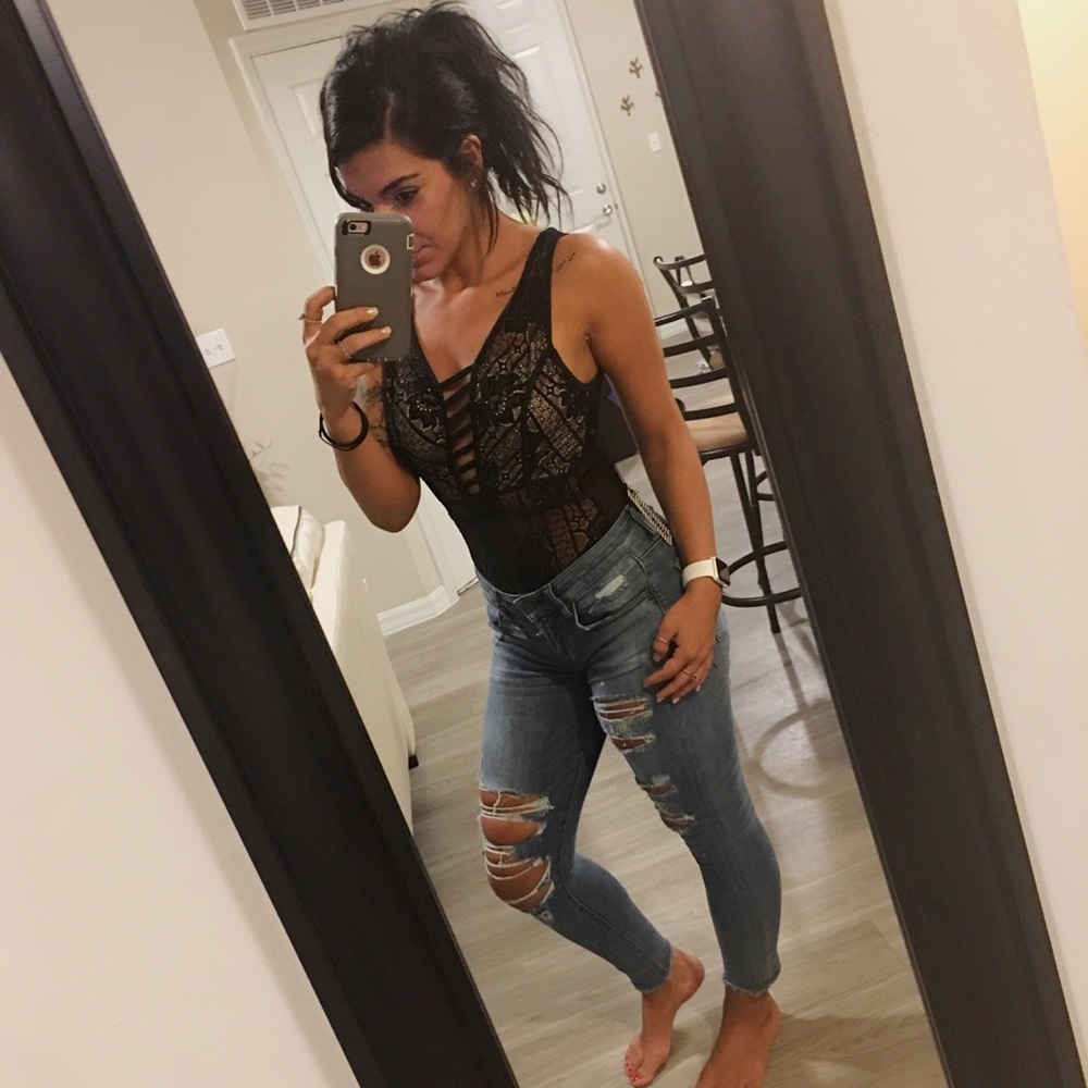 Black Lace Body Suit