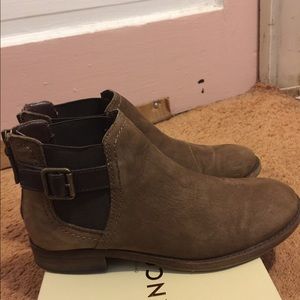 Bundle brown boot & blue wallet .