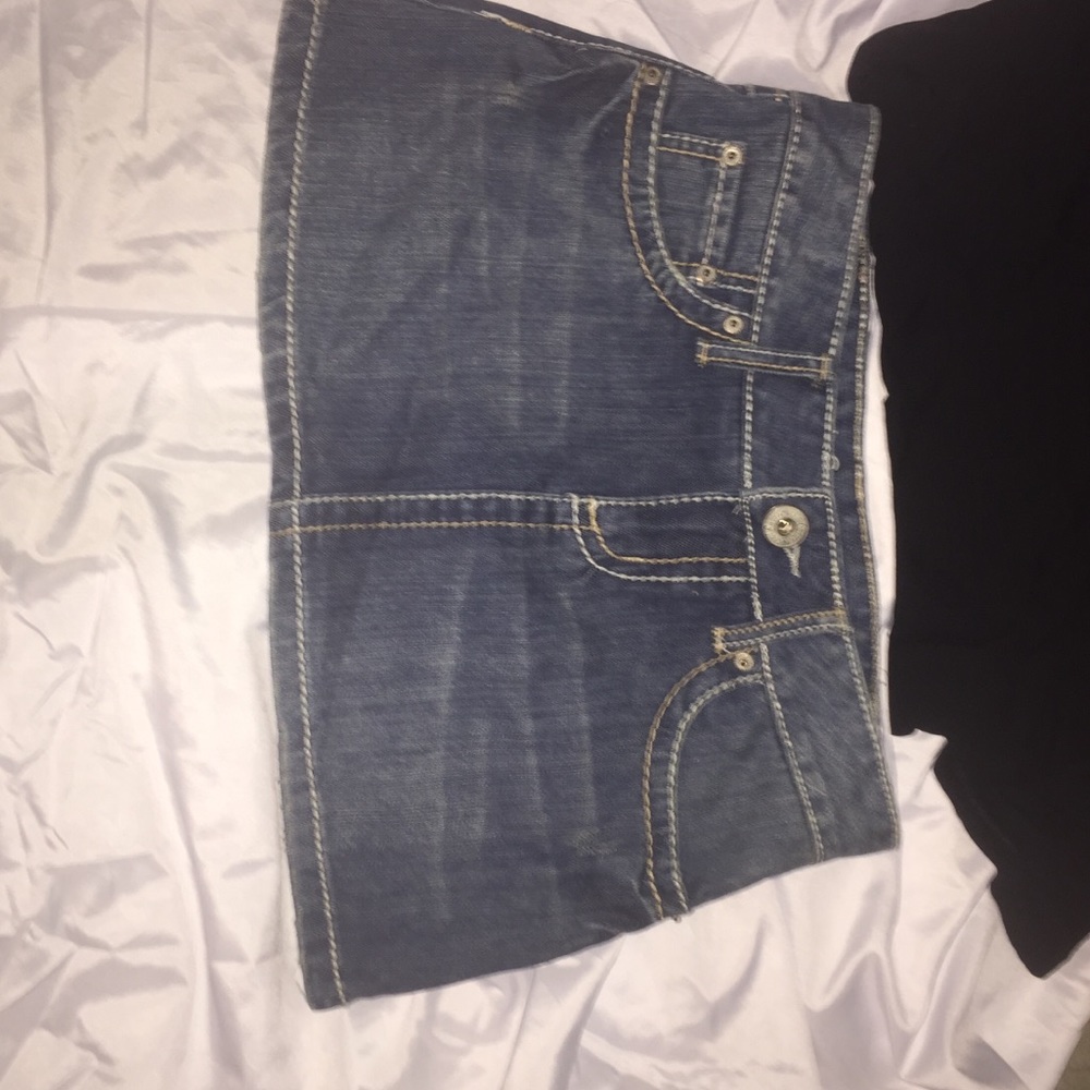 Jean Skirt Red Camel Sz 3 Denim