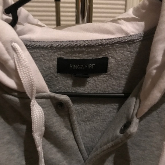 Varsity Sweater Hoodie Button Up - Picture 2 of 3