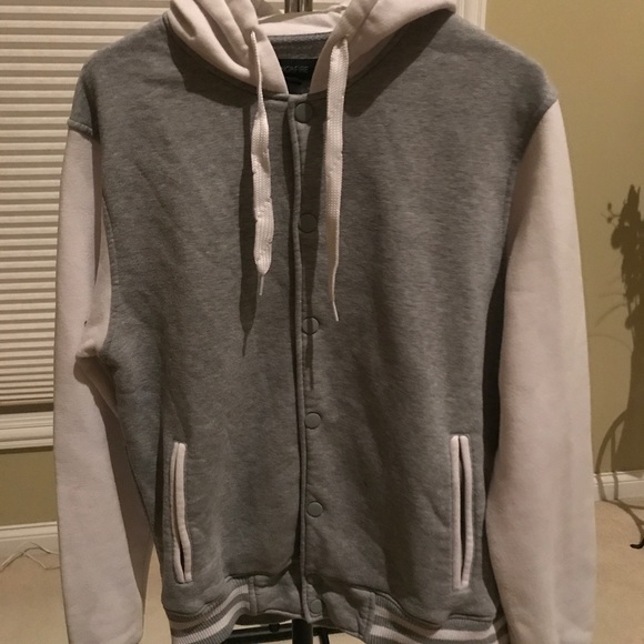 Varsity Sweater Hoodie Button Up - Picture 3 of 3