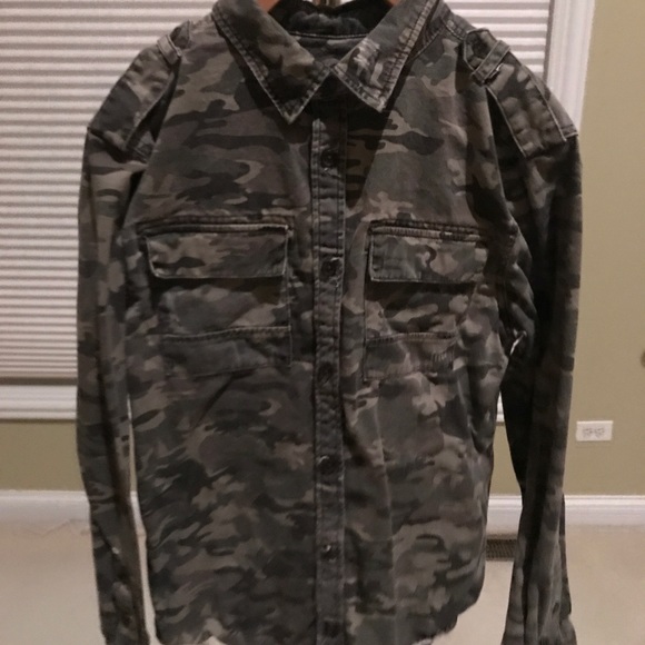 Camo Button Up - Picture 2 of 4