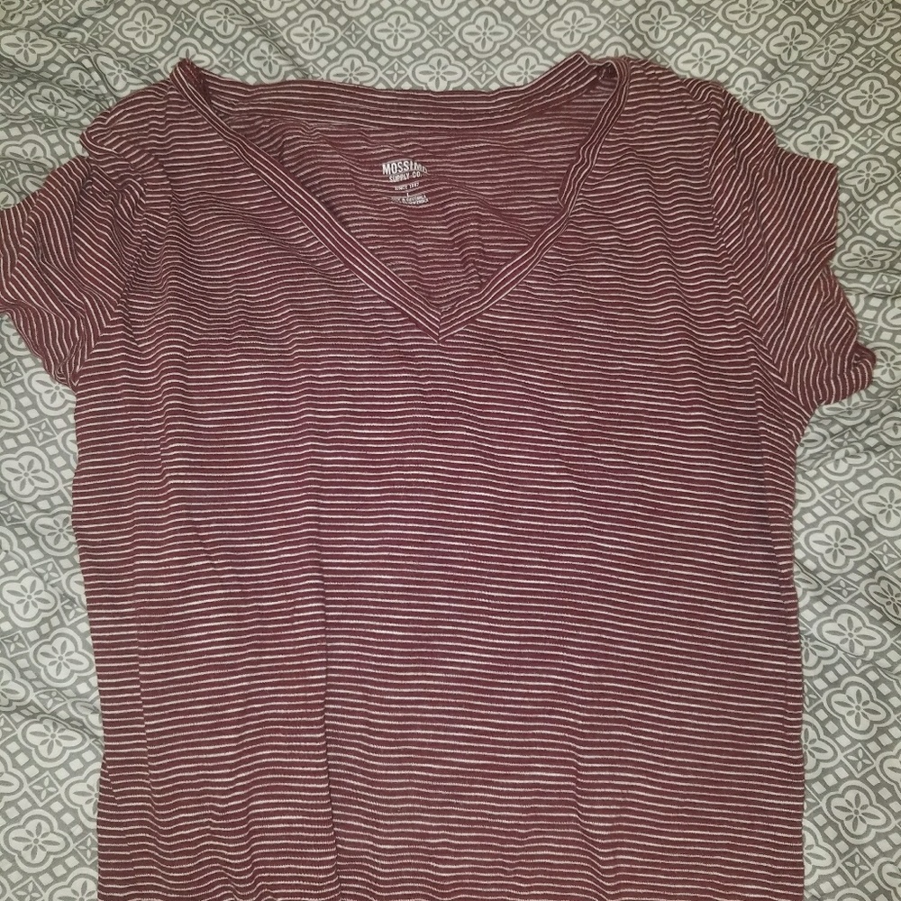 Striped V-Neck T-shirt