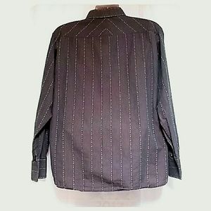 Bruno Shirts - Men's Long Sleeve Striped Dress Shirt Taupe XL Bruno Shirts - Men's Long Sleeve Striped Dress Shirt Taupe XL