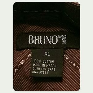 Bruno Shirts - Men's Long Sleeve Striped Dress Shirt Taupe XL Bruno Shirts - Men's Long Sleeve Striped Dress Shirt Taupe XL