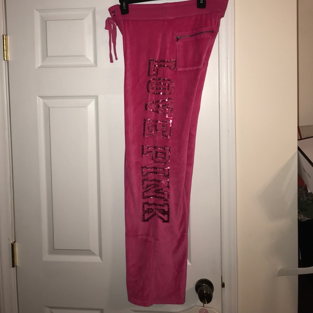 Victoria’s Secret Pink sequin velour pants